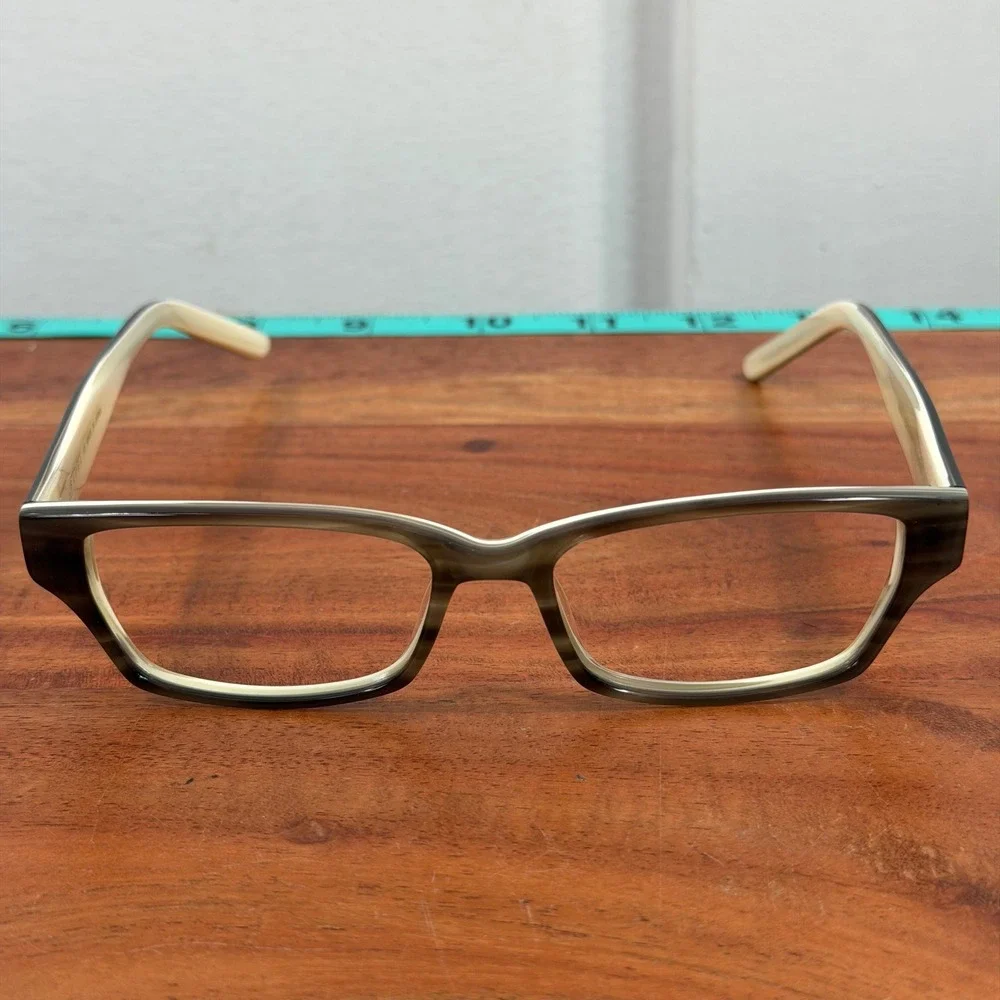 Bevel Meritage TU Grey Cream Rectangular Eyeglass Frame Only